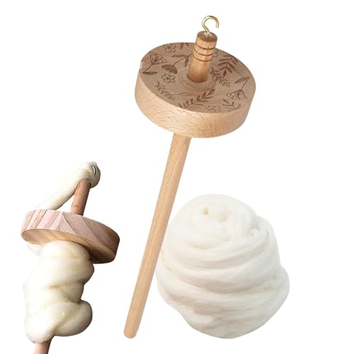 Drop Spindel | Wolle Starter Spinner | Top Whorl Drop Spindel Hand geschnitztes Holzwerkzeug | Ergonomisches geschnitztes Design Garn Spinner für Anfänger Profis Nähen, Weben, śpínning, Stricken Drop Spindel | Wolle Starter Spinner | Top Whorl Drop Spindel Hand geschnitztes Holzwerkzeug | Ergonomisches geschnitztes Design Garn Spinner für Anfänger Profis Nähen, Weben, śpínning, Stricken von Generisch