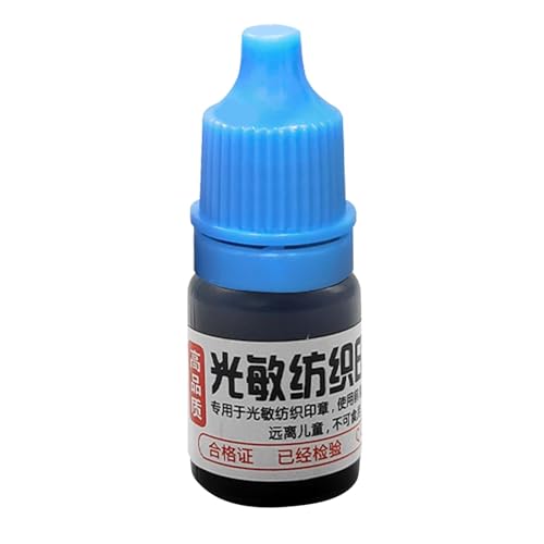 Druckfarbe, 5 ml, lichtempfindliche Textiltinte, wasserfeste Tinte, lichtempfindlich für Siebdruck, T-Shirt, Siebdruck, Baumwolle, Leinen, Stoffe von Generisch