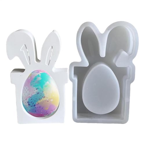 Easter Egg Silicone Mold, Reusable Non-Stick Silicone, Candle Making Moulds, Easy-Release Soft 3D Molds For Crafts, Chocolate, And Soap, 1 Set, Flexible & Easy To Use, Resistant von Generisch