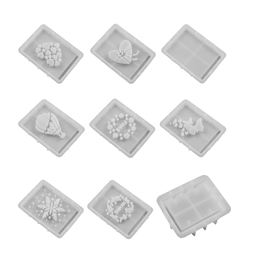 Easter Plaster Moulds, Easter Bunny Epoxy Resin Casting, Silicone Soap, Candle Making Molds for Home Desktop Decoration, Set of 9, Versatile for Multiple Crafts von Generisch