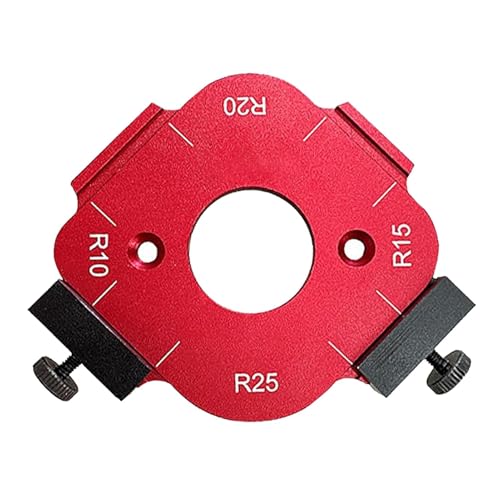 Eckenradius-Schablone für Oberfräse, Holzbearbeitung, Radiusvorrichtung, leichte Filet-Positionierungsform, Radiusvorrichtung, sichere halbe Eckführung mit abnehmbarer Klemme für Holzbearbeitung von Generisch