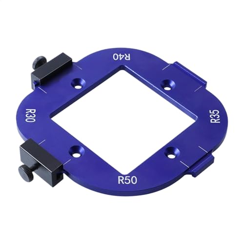 Eckradius-Schablone – Radiusvorrichtung, Frässchablonen, Eckradius-Routing-Vorlagen, 4-in-1-Aluminium-Legierung, Bogenwinkel-Positionierungsschablone, tragbare Eckradius-Positionierungsvorrichtung für von Generisch