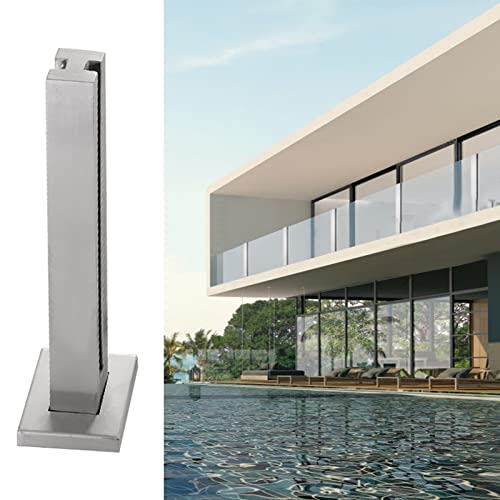 Edelstahl Deck Pfostenhalterung Klemme für Balkon Treppengeländer Gewerbe Hotel Restaurant Leitplanke Glas Geländer Stange Quadratischer Pfosten 50,8 cm hoch ideal für Balkon Schwimmbad Terrasse von Generisch