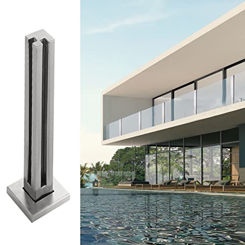 Edelstahl Deck Pfostenhalterung Klemme für Balkon Treppengeländer Gewerbe Hotel Restaurant Leitplanke Glasgeländer Quadratischer Pfosten 76,2 cm hohe Stange für Balkon Schwimmbad Terrasse von Generisch