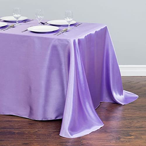 Einfarbige Satin-Tischdecke für Geburtstag, Hochzeit, Bankett, Partyzubehör von Generisch