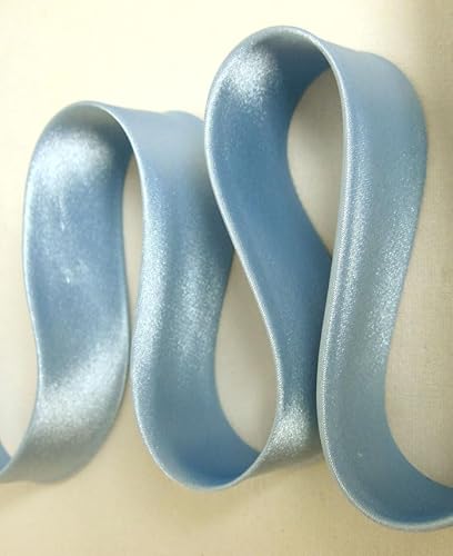 Einfassband - Schrägband - Satin - Breite 30mm - Hellblau - Meterware von Generisch