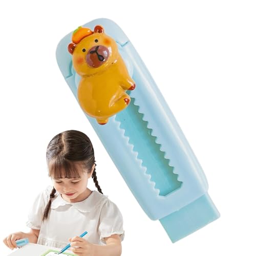 Einziehbarer Radiergummi, niedlicher Radiergummi, verschiebbar, einziehbar - Schiebe-Push-Pull-Capybara-Radiergummi, einziehbar,Push-Pull-Weichgummi zum Zeichnen und Malen, verschiebbare, einziehbare von Generisch