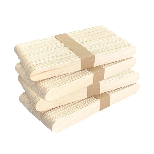 Eisstiele Zum Basteln,Eisstiele Holz,Holzspatel Zum Basteln,RüHrstäBchen Holz,Ideal Auch FüR Diy,Bastelarbeitem Uvm,Eine Kombination aus drei GrößenUngefähr 50 Stück pro Portion (114 x 15 x 2 mm) von Generisch