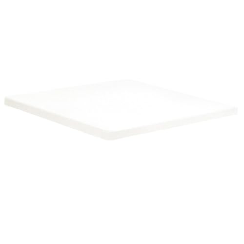 Elastan-Stretch-Tischdecke, quadratisch, 86,4 x 86,4 cm, passend für Esszimmer, Hochzeit, Party, dehnbare Terrassentischdecke, cremefarben von Generisch