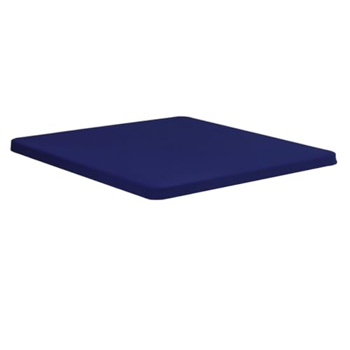 Elastan-Tischdecke, quadratisch, 86,4 x 86,4 cm, dehnbar, für Terrasse, Esszimmer, Hochzeit, Party, Picknick, quadratische Tischdecke mit Kappen (Marineblau) von Generisch