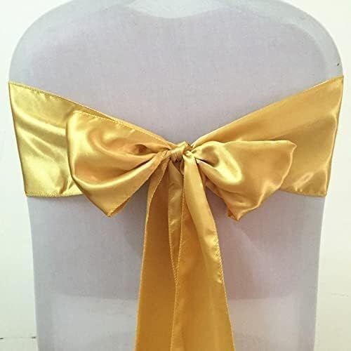 Elegante Spitzen-Stuhlschärpen, Satin-Knoten für Hochzeit, Party, Dekoration, 10 Stück/50 Stück von Generisch