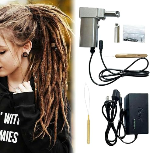 Elektrische Dreadlock-Maschine, sofortiges DIY-Haarverlängerungs-Flechtwerkzeug für schnelle und einfache Dreadlocks, tragbare Hand-Häkelmaschine von von Generisch