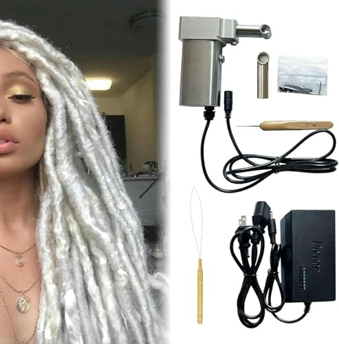 Elektrische Dreadlock-Maschine, sofortiges DIY-Haarverlängerungs-Flechtwerkzeug für schnelle und einfache Dreadlocks, tragbare Hand-Häkelmaschine von von Generisch