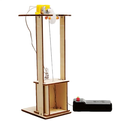 Elektro-Aufzug-Aufzug, Holzbausätze, Elektro-Aufzug-Aufzug, Wissenschaftsbausatz - Elevator Science Kit Elevator Science Project Science Stem Kit | Aufzug-Wissenschaftsbausatz, handgefertigtes Modell von Generisch