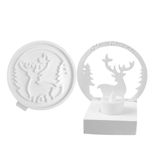 Elk Silicone Mold | Christmas Silicone Mold | Silicone Casting Mold | Elk Pendant Mold | Circular Craft Mold Festive Design For Decorations Christmas Elk Silicone Mold von Generisch