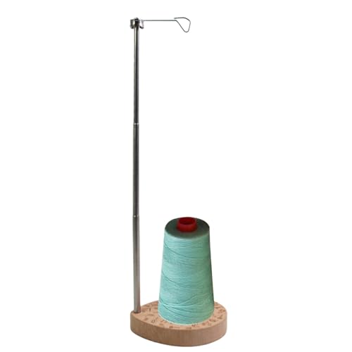 Embroidery Spool Stand, Wooden Spool Holder, Cone Spool Stand, Adjustable Spool Holder, Spool Stand for Embroidery, Quilting Spool Holder 13.5x11.5x2.5cm/5.31x4.53x0.98in for Quilting & Embroidery von Generisch