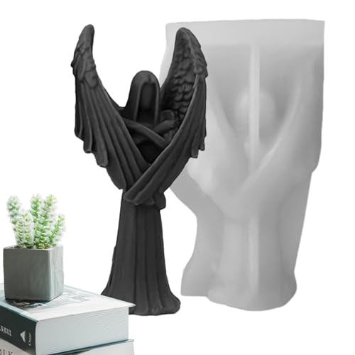 Engel-Gießform, Engel-Silikonform,Gipsharzform Dark Angel Silikonform - Basteln einer 3D-Kerzenform zum Gießen einer Heimdekoration für Halloween von Generisch