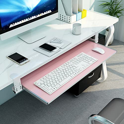 Ergonomische Schreibtisch-Tastaturablage, Klemme, verstellbare ausziehbare Plattform mit Armlehnenablage und Schreibtischablage für Büro, Maushalter, Arbeitsplatz-Organisation. von Generisch