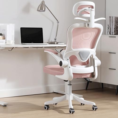 Ergonomischer Büro-Gaming-Stuhl mit 3D-verstellbarer Kopfstütze, dynamischer Rückenstütze und abnehmbarem Kleiderständer, bequemer Netzstoff, Heimstuhl für Studium, Arbeit, Executive, Wohnen, drehbar, von Generisch