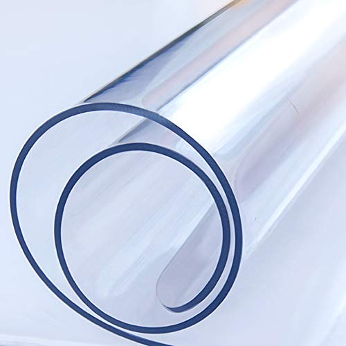 Extra dicke, transparente PVC-Tischdecke, rutschfest, auslaufsicher, ideal für Couchtisch, Esstisch, Schreibtisch, 150 x 250 cm von Generisch