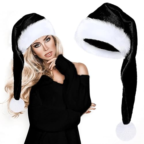 Extra große Weihnachtsmütze,Große Weihnachtsmütze, Weiche Weihnachtsplüschmützen, Cosplay-Kostüm, Unisex-Hut für Erwachsene für Weihnachten, Neujahr, Partys und Feiern von Generisch