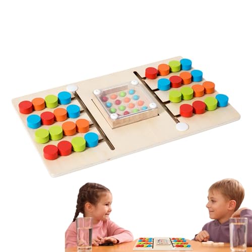 Farbabstimmungs-Puzzlespielzeug, Farbabstimmungsspiel aus Holz | Holzperlen-Farbsortier-Brettspiel - Zwei-Spieler-Brettspiel, Feinmotorikspielzeug für, Mädchen und Kinder von Generisch