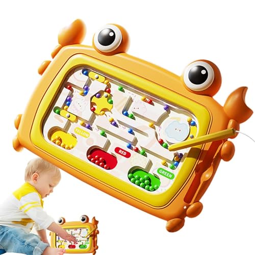 Farbsortierspielzeug, magnetisches Farblabyrinthbrett,Krabbe Interaktives Zeichenbrett - Kreatives Kinderspielzeug für Feinmotorik und Farberkennung von Generisch