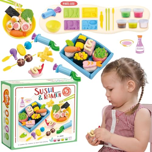 Farbteig-Set, Spielteig-Eiscreme-Spielset | Play Food Cooking Clay | Ton- und Modellierwerkzeug-Set, Art Clay & Dough, Spielknete-Set für Kinder, Mädchen und von Generisch