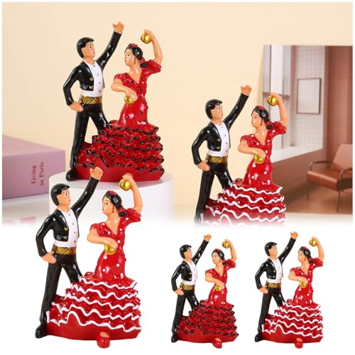 Figur Braut und Bräutigam Paar Hochzeitstorte Puppen Hochzeitsfigur Tortenaufsatz Tanzendes Ornament für Hochzeit Valentinstag Party Kuchen Dekor (B) von Generisch