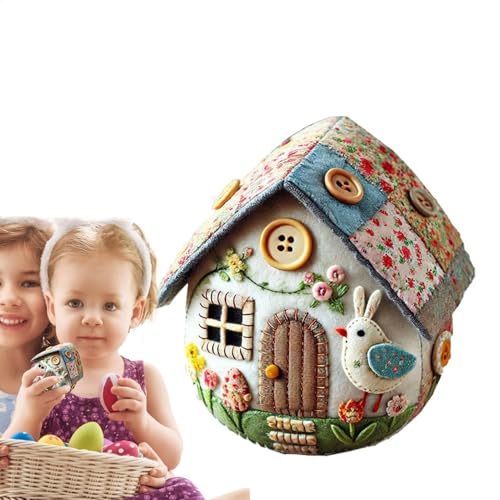 Filzeier-Set, Patchwork-Osterei-Kunstprojekte, Filz-Set, Kükenhaus-Bastelset mit Materialpaket und Anleitung (evtl. nicht in deutscher Sprache), Osterdekorationen, Partygeschenke für Kinder und von Generisch