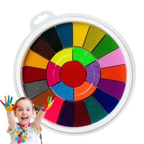 Fingermalset für Kleinkinder, ungiftiges, waschbares 25-Farben-Set, waschbare Fingerfarbe für Kinder, Fingerzeichnungsspielzeug mit Malbüchern, schmutzfreies Fingermalen, lustiges Fingermalset von Generisch