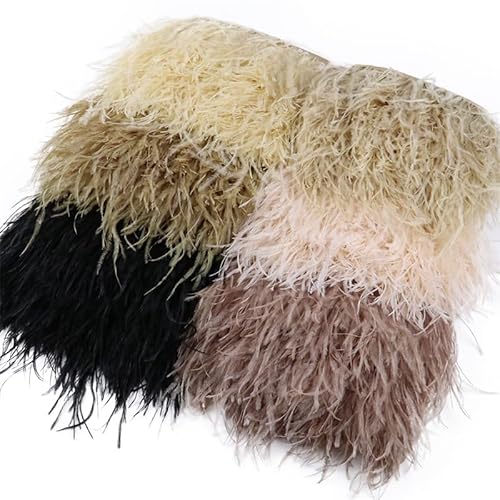 Flauschige Straußenfeder-Besatz Fransen 15-18 cm Straußenfedern Band für Partykleid Dekorative Feder Leder Pnnrk 15-18 cm Flauschige Straußenfeder-Besatz Fransen 15-18 cm Straußenfedern Band für Partykleid Dekorative Feder Leder Pnnrk 15-18 cm von Generisch