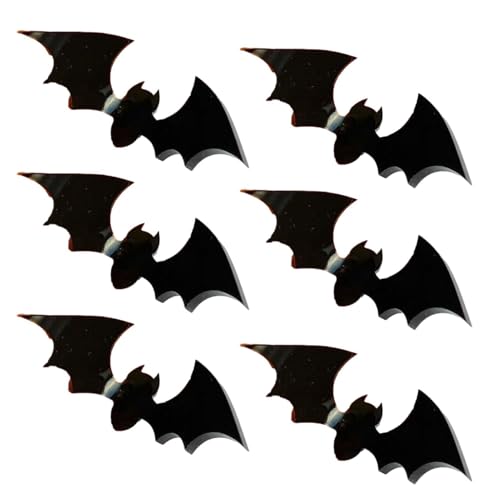 Fledermaus-Halloween-Kuchendekorationen,Halloween-Fledermaus-Cupcake-Topper | 3D-Kuchenaufsatz aus schwarzem Acryl in Fledermausform für Halloween - Fröhliche Halloween-Requisiten, wiederverwendbare, von Generisch