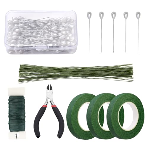 Floristikband Für Kunstblumen,1,2 Cm Breit Band Draht Set - Floristisches Klebeband Für Pflanzenarrangements Veredelung Gärtnern Tischdekoration Geburtstagskarten Basteln Floristikband Für Kunstblumen,1,2 Cm Breit Band Draht Set - Floristisches Klebeband Für Pflanzenarrangements Veredelung Gärtnern Tischdekoration Geburtstagskarten Basteln von Generisch