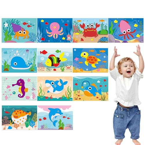 Generisch Foam Sticker Puzzle-Spiel, Eva-Schaum-Puzzle-Kunst | Selbstklebender Neuer Eva-Aufkleber Spielzeug-Puzzle-Spiel zur Herstellung von Cartoon-Mustern von Generisch