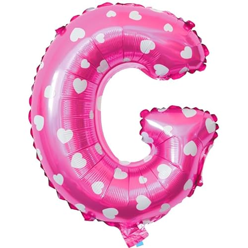 Folienballon, 40,6 cm, 1 Stück, Alphabet, Geburtstag, Hochzeit, Party, Ballon, DIY-Dekorationen, Luftballons, Rosa, G, 40,6 cm von Generisch