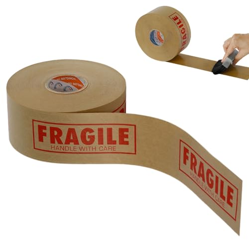 Fragile Tape Rolle - Multifunktionales zerbrechliches Klebeband für Verpackungsboxen | Strapazierfähiges Verpackungsband für Umzüge Verpackungskartons, Paketband, Kraftband von Generisch