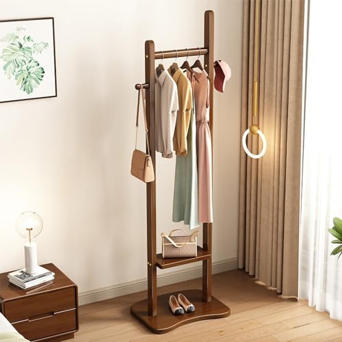 Freistehende Holzgarderobe mit 2 Ablagen und 2 Haken, stabil und einfach zu montieren, perfekt für Flur, Schlafzimmer, Büro, 38/58 x 29 x 158 cm Aufbewahrungslösung Freistehende Holzgarderobe mit 2 Ablagen und 2 Haken, stabil und einfach zu montieren, perfekt für Flur, Schlafzimmer, Büro, 38/58 x 29 x 158 cm Aufbewahrungslösung von Generisch