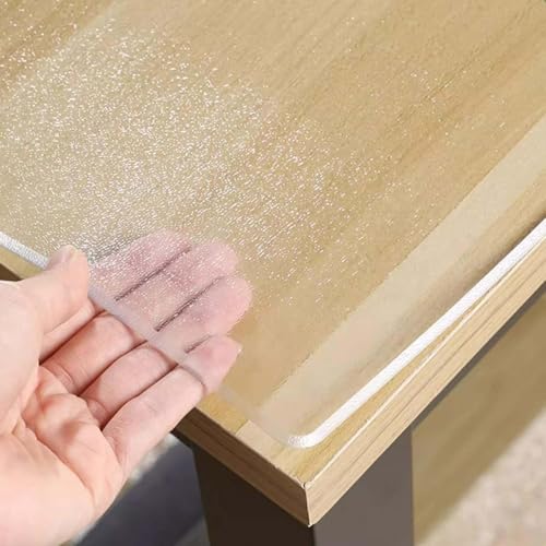 Frosted Waterproof Table Protector 60x80cm Non slip Clear Plastic Table Cloth for Dining Room Stain Resistant and Oilproof von Generisch