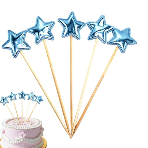 Frozenn Cupcake Zahnstocher – fünfzackige Kuchendekoration Toppers | Bezaubernde Kuchenumwandlung zählt Glitzer Kuchen Topper | Stern Geburtstag Kuchen Topper für Kinder Geburtstag Kuchen von Generisch