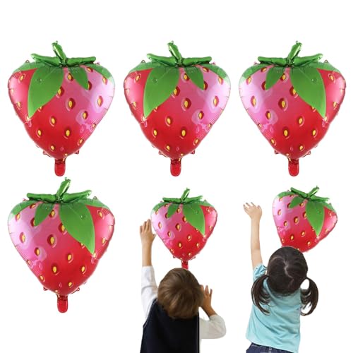 Fruchtballons, Sommerfruchtballons, tropische Erdbeer-Wassermelonen-Jumbo-Ballons, Lebensmittelballons, Foto-Requisiten, Party-Dekorationen für Geburtstag, Gender Reveal von Generisch