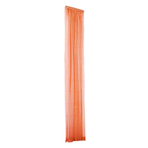 Gardinen Scheibengardinen Blickdicht Farbe Vorhang 1 Tür Fenster Tupel drapieren Paneelschal Heimtextilien Kurzgardinen Modern (Orange, One Size) von Generisch