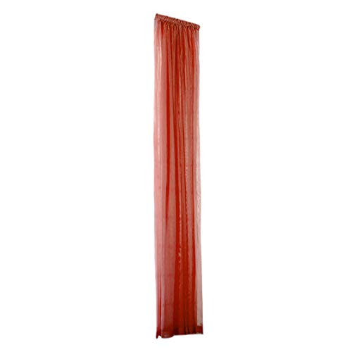 Gardinen Scheibengardinen Blickdicht Farbe Vorhang 1 Tür Fenster Tupel drapieren Paneelschal Heimtextilien Kurzgardinen Modern (Red, One Size) von Generisch