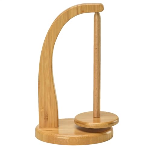 Garnhalter aus Holz zum Häkeln, drehbarer Garnknäuelständer, magnetischer Holzgarnständer, tragbares Garnaufbewahrungsregal für Strickliebhaber, Strickzubehör von Generisch