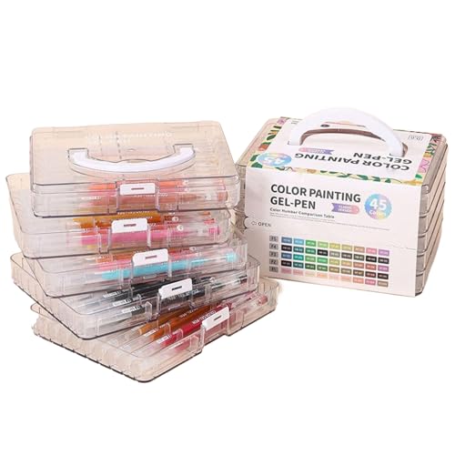 Gel Pens, Craft Markers, Colored Smooth Writing Pens, Large Capacity Ink, Storage Box Included, Ideal for Drawing, Doodling, Scrapbooks, Journaling, Projects, 45/72/99 Color Sets Gel Pens, Craft Markers, Colored Smooth Writing Pens, Large Capacity Ink, Storage Box Included, Ideal for Drawing, Doodling, Scrapbooks, Journaling, Projects, 45/72/99 Color Sets von Generisch