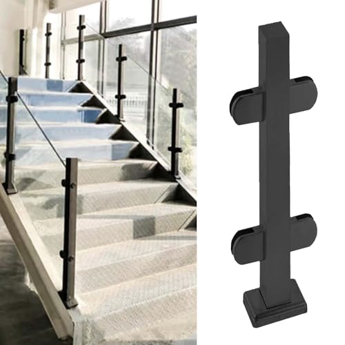 Geländerpfosten aus Edelstahl, schwarz, Glas, 61 cm - 106,7 cm hoch, für Innen- und Außenbereich, mit Klemmen, stilvolle Sicherheitsglas-Schutzleiste für Decks, Terrassen und moderne Räume Geländerpfosten aus Edelstahl, schwarz, Glas, 61 cm - 106,7 cm hoch, für Innen- und Außenbereich, mit Klemmen, stilvolle Sicherheitsglas-Schutzleiste für Decks, Terrassen und moderne Räume von Generisch
