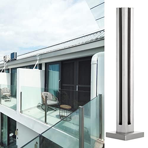 Geländerpfosten aus Edelstahl für Balkon und Garten, robuste Klemme für Deck-Balustraden-Systeme, End/Ecke/Mittelsäule, 0,4/0,5/1,5 cm Dicke von Generisch