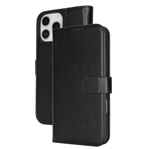 Geldbörsenhülle für iPhone 16/16 plus/16 pro/16 pro max, Magnetverschluss, Kartenhalter, Ständer, Lederhülle, Flip-Wallet-Handyhülle von Generisch