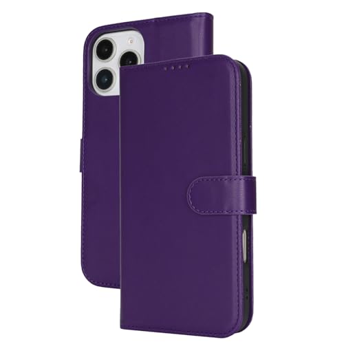 Geldbörsenhülle für iPhone 16/16 plus/16 pro/16 pro max, Magnetverschluss, Kartenhalter, Ständer, Lederhülle, Flip-Wallet-Handyhülle von Generisch