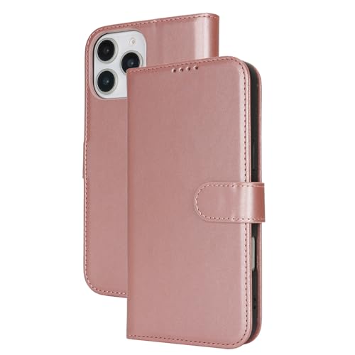 Geldbörsenhülle für iPhone 16/16 plus/16 pro/16 pro max, Magnetverschluss, Kartenhalter, Ständer, Lederhülle, Flip-Wallet-Handyhülle von Generisch